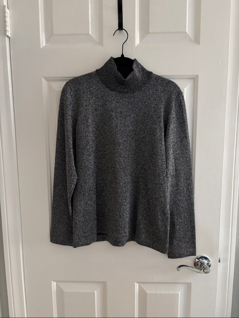 Escada Metallic Black and Gold Logo Sweater
